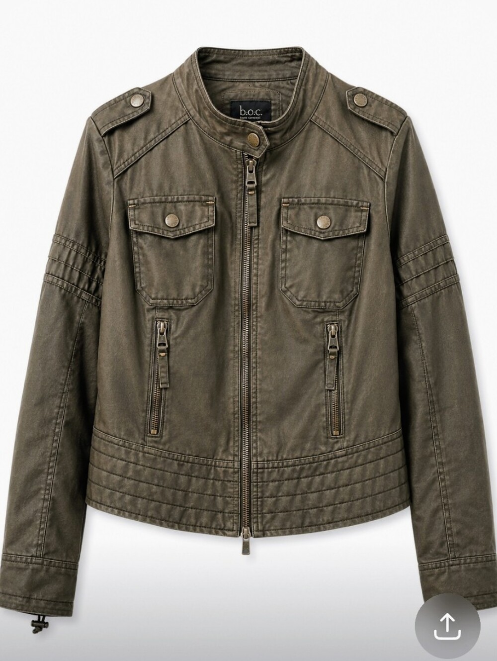 DISCOUNT blanc noir Utility Jacket with Zip & Pocket Details